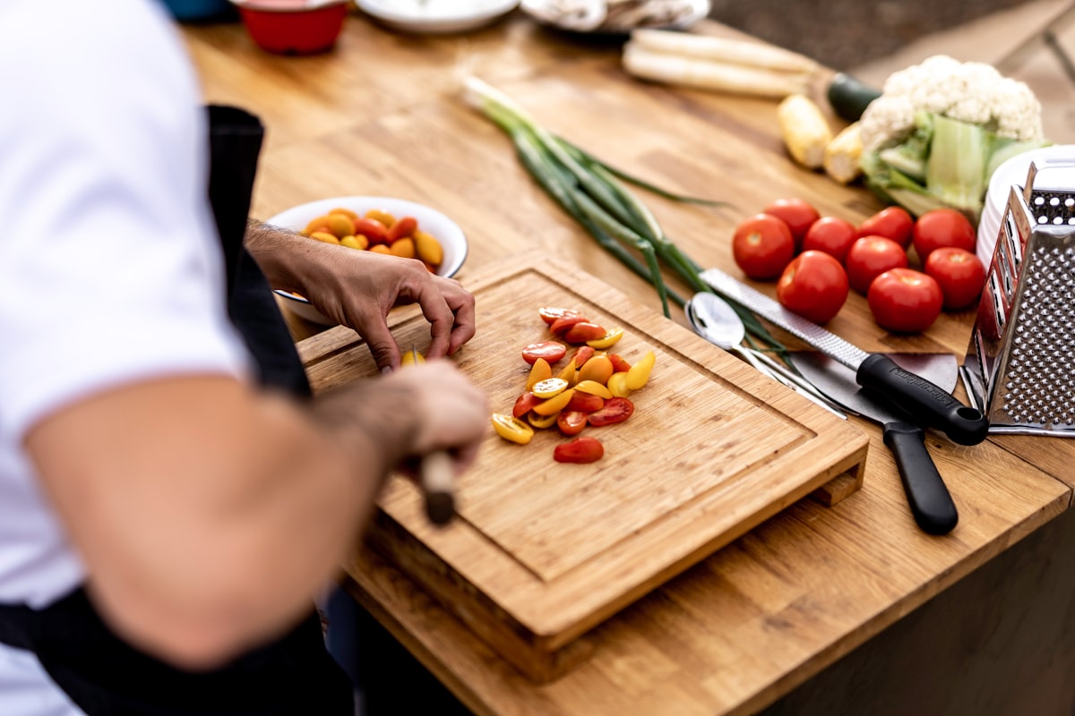 Healthy ingredients and prepared food spread